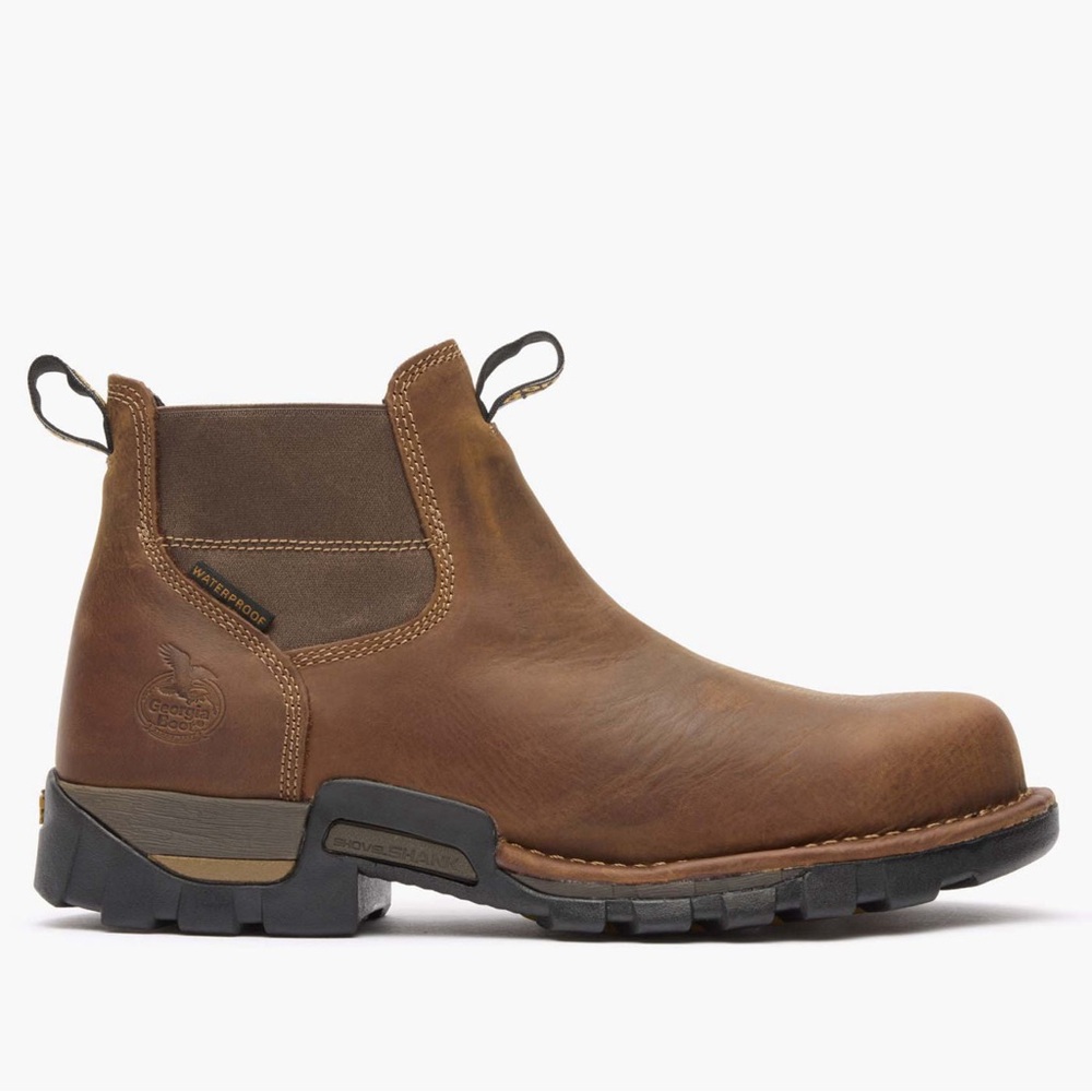 Georgia Boot Eagle One Steel Toe Waterproof Chelsea Work Boot size 8 M